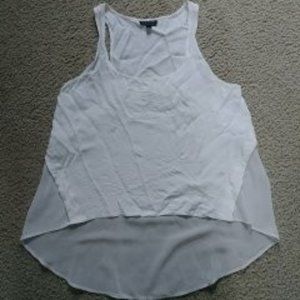 UGC TOPSHOP SHEER WHITE TANK TOP